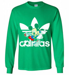 ADIDAS FOOTBALL MICKEY MOUSE DISNEY SPORTS Gildan Long Shirt - zezetee