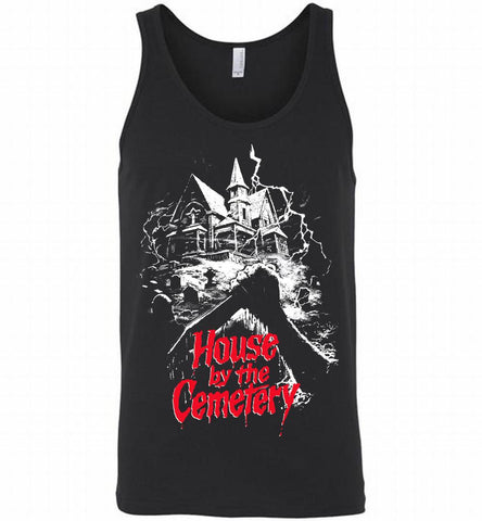 HOUSE by the CEMETARY silk screened lucio fulci SCREENPRINTED zombie horror Tank - zezetee