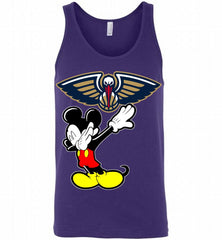 Disney Mickey Mouse Dabbing New Orleans Pelicans Tank - zezetee