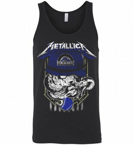 Metallica Skull Colorado Rockies Logo Tank - zezetee