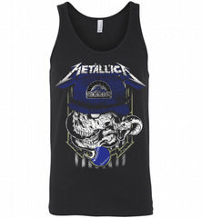 Metallica Skull Colorado Rockies Logo Tank - zezetee