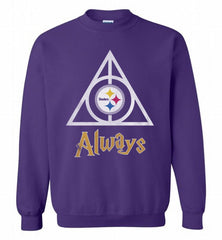 Pittsburgh Steelers deathly Hallows always trending gift Crewneck Sweatshirt - zezetee