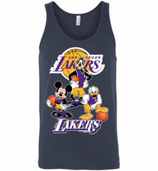 Mickey Goofy Donald Loves Los Angeles Lakers Basketball Fans Tank - zezetee
