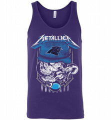 Metallica Skull Snake Carolina Panthers Tank - zezetee