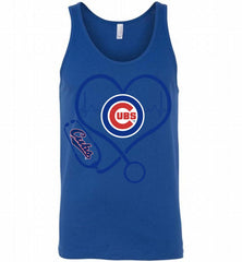 Nurse Heartbeat Chicago Cubs Tank - zezetee