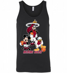 Mickey Goofy Donald Loves Miami Heat Basketball Fans Tank