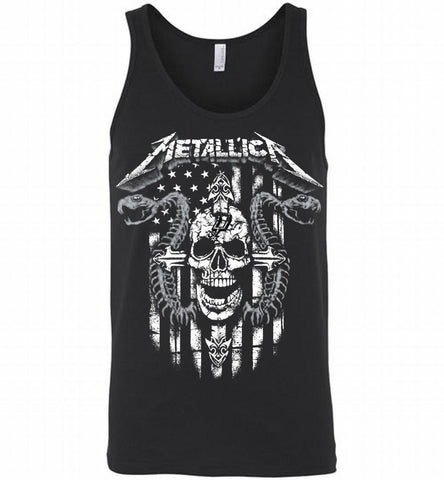 Metallica Snake Skull San Antonio Spurs Logo Tank - zezetee