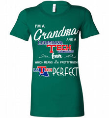 I'M A Grandma And A Louisiana Tech Bulldogs Fan Bella Ladies Tee - zezetee