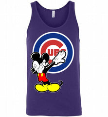 Disney Mickey Mouse Dabbing Chicago Cubs Tank - zezetee