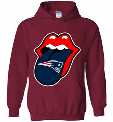 New England Patriots  x The Rolling Stones Logo Hoodie - zezetee