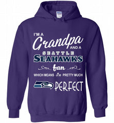 I'M A Grandpa And A Seattle Seahawks Pretty Much Perfect Hoodie - zezetee