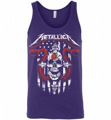 Metallica Snake Skull Cleveland Browns Logo Tank - zezetee