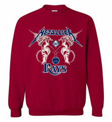 Metallica Tampa Bay Rays Logo Crewneck Sweatshirt - zezetee