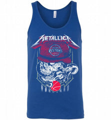 Metallica Skull Snake Detroit Pistons Tank - zezetee