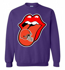 Cleveland Browns x The Rolling Stones Logo Crewneck Sweatshirt - zezetee