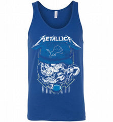 Metallica Skull Snake Detroit Lions Tank - zezetee