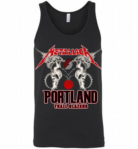 Metallica Portland Trail Blazers Logo Tank - zezetee