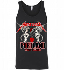 Metallica Portland Trail Blazers Logo Tank - zezetee