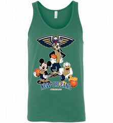Mickey Goofy Donald Loves New Orleans Pelicans Basketball Fans Tank - zezetee