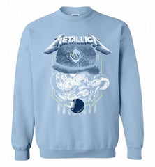Metallica Skull Tampa Bay Rays Logo Crewneck Sweatshirt - zezetee