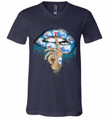 Philadelphia 76ers Lip Shut The Fuck Up V-Neck Shirt - zezetee