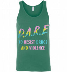 DARE TO RESIST DRUGS AND VIOLENCE COLORFUL Tank - zezetee