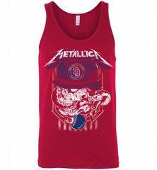 Metallica Skull San Diego Padres Logo Tank - zezetee