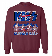 Kiss Buffalo Bills Logo Crewneck Sweatshirt - zezetee