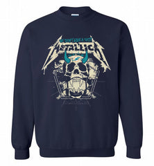 Metallica We Don't Give A Shit Miami Dolphins Crewneck Sweatshirt - zezetee