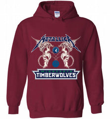 Metallica MinnesotaTimberwolves Logo Hoodie - zezetee