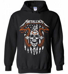 Metallica Snake Skull Chicago Bears Logo Hoodie - zezetee
