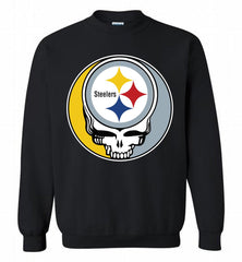 Pittsburgh Steelers Grateful Dead Logo Band Crewneck Sweatshirt - zezetee