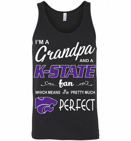 I'M A Grandpa And A Kansas State Wildcats Fan Tank - zezetee
