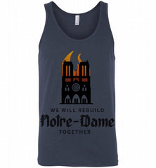 Fire at Notre Dame Cathedral I Will Rebuild Together Tank - zezetee