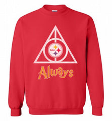Pittsburgh Steelers deathly Hallows always trending gift Crewneck Sweatshirt - zezetee
