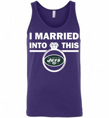 I MARRIED INTO THIS NFL New York Jets Fans Gift Tank - zezetee