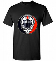 NHL TEAM EDMONTON OILERS X GRATEFUL DEAD LOGO BAND Shirt - zezetee