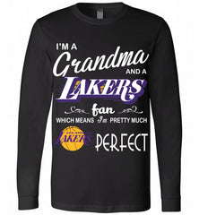 I'M A Grandma And A Los Angeles Lakers Fans Perfect Long Sleeve - zezetee