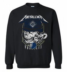 Metallica Skull Tampa Bay Rays Logo Crewneck Sweatshirt - zezetee