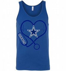 Nurse Heartbeat Dallas Cowboys Tank - zezetee