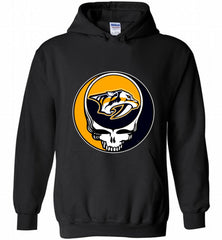 NHL TEAM NASHVILLE PREDATORS X GRATEFUL DEAD LOGO BAND Hoodie - zezetee