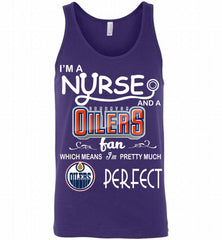 I'M A Nurse And A Edmonton Oilers Fans Gift Tank - zezetee