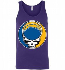 Los Angeles Chargers Grateful Dead Logo Band Tank - zezetee
