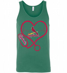 Nurse Heartbeat St Louis Cardinals Tank - zezetee