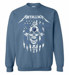 Metallica Snake Skull Memphis Grizzlies Logo Crewneck Sweatshirt - zezetee