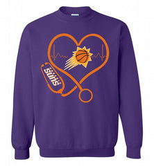Nurse Heartbeat Love Phoenix Sun Crewneck Sweatshirt - zezetee