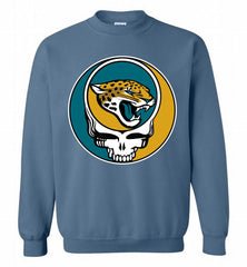 Jacksonville Jaguars Grateful Dead Logo Band Crewneck Sweatshirt - zezetee