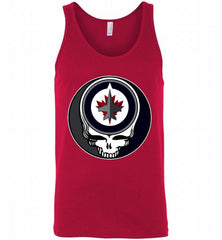 NHL TEAM WINNIPEG JETS X GRATEFUL DEAD LOGO BAND Tank - zezetee
