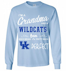 I'M A Grandma And A Kentucky Wildcats Fan Gildan Long Shirt - zezetee