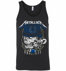Metallica Skull Snake Indianapolis Colts Tank - zezetee